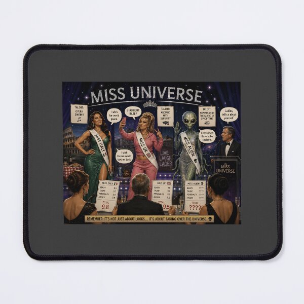 Item preview, Miss Universe Alien Beauty Pageant Funny Sci Fi Humor designed and sold by Hornace88studio.