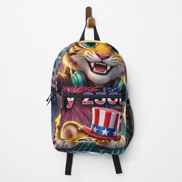 Item preview, NeoTig & Luna Happy 250th America — AI and Human Together No Limits 4th of July designed and sold by NeoTigLuna.