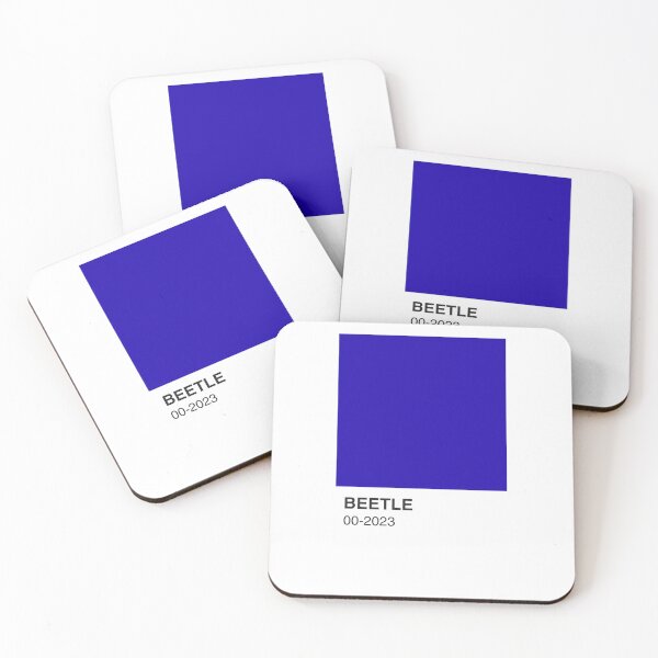 Item preview, Beetle Movie Comic Blue Colour Swatch - White Border designed and sold by The Colourful Game.