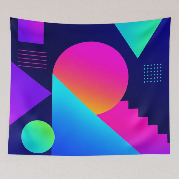 Item preview, Neon Geometric Shapes Composition designed and sold by Owcomm.