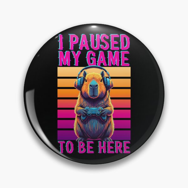 Item preview, Retro Capybara Gamer - I Paused My Game To Be Here designed and sold by legendaryskins.