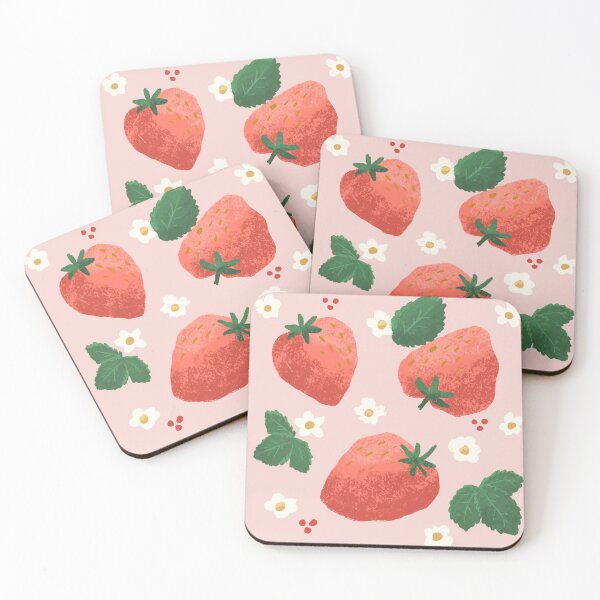 Item preview, Strawberries and blossoms designed and sold by karasgarden.