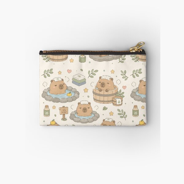 Item preview, Capybara Hot Springs Kawaii Pattern designed and sold by Soft Berry Studio.