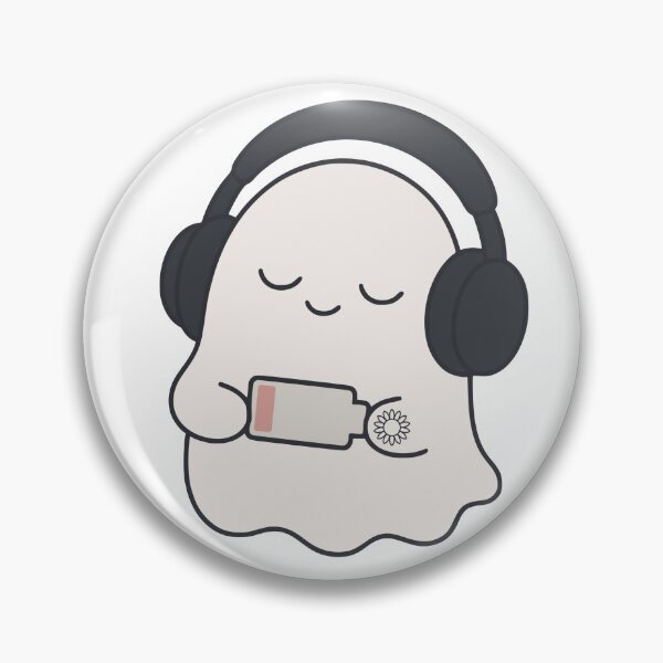 Item preview, Cute Low Battery Ghost In Minimalist Aesthetic Line Art designed and sold by suncorner28.