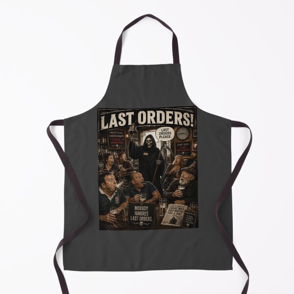 Item preview, Last Orders Funny Grim Reaper Pub Humour Design designed and sold by Hornace88studio.