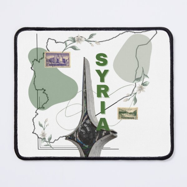 Item preview, “Syria – The Land of Jasmine” | Artistic Collage Design designed and sold by LunaArtology.