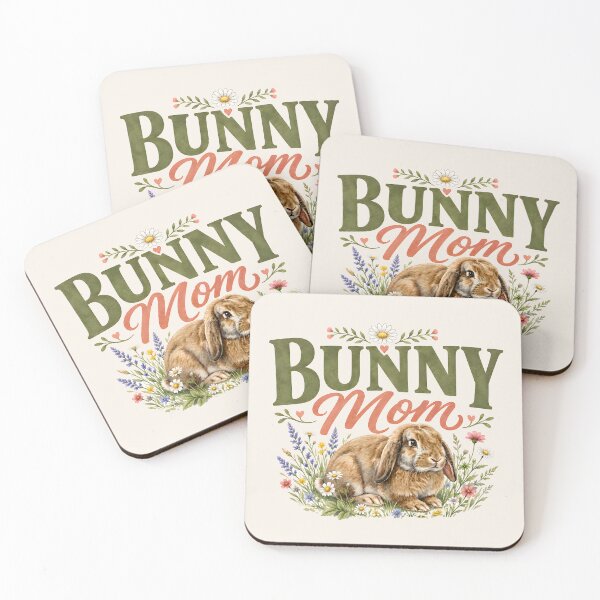 Item preview, Bunny Mom Pink Floral Watercolor Rabbit Cottagecore designed and sold by InkRevolt.