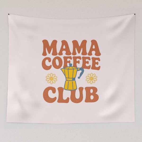 Item preview, Mama Coffee Club Retro Groovy Style Design designed and sold by LuloCreative.