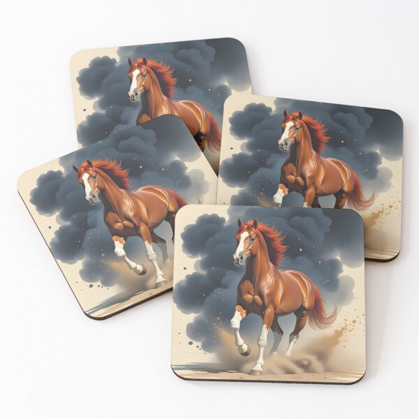 Item preview, Four White Socks - Elegant Irish Draught Flashy Chrome Art designed and sold by LisaMise.