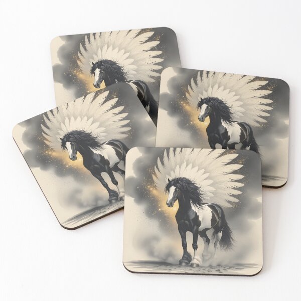 Item preview, The Traditional Cob - Fine Art Gypsy Vanner Feather Illustration designed and sold by LisaMise.