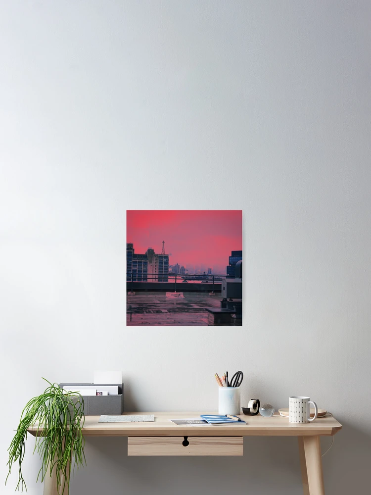 Thumbnail 2 of 3, Poster, Pink Rooftop designed and sold by Curious Echo Photography.