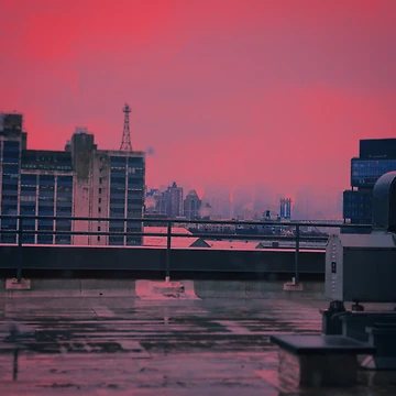 Artwork thumbnail, Pink Rooftop by Curious Echo Photography