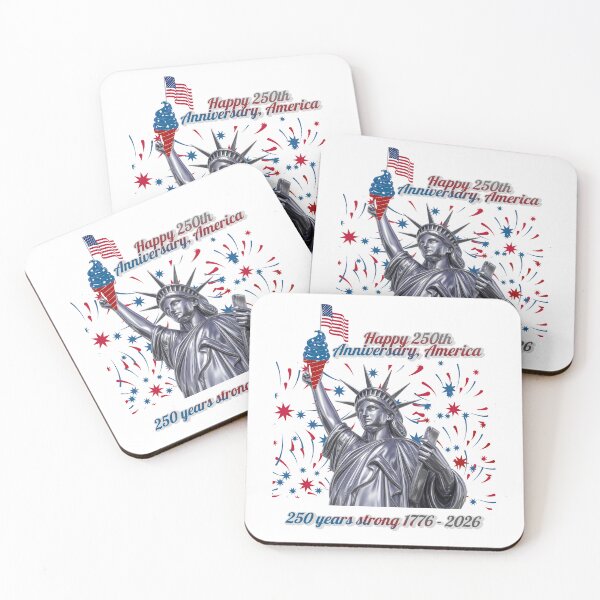 Item preview, Happy 250th Anniversary America Statue of Liberty Ice Cream USA 250 Years Strong 1776-2026 Patriotic Fourth of July T-Shirt designed and sold by Daily Mood Studio.