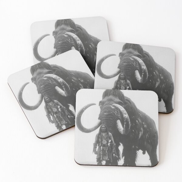 Item preview, Woolly Mammoth Warrior Vintage Mythic Art designed and sold by GSizzle1.