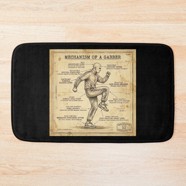 Item preview, Mechanism of a Gabber Hakken Anatomy Poster designed and sold by SPAZE-Typo.