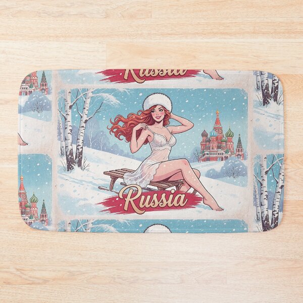 Item preview, Russian Winter Pinup Redhead Fur Hat designed and sold by HappyOops.