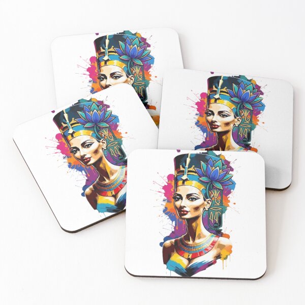 Item preview, Neon Nefertiti Queen of Ancient Egypt Colorful Pop Art Design designed and sold by Queen Cleopatra.