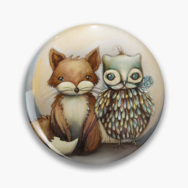 Item preview, Whimsical Fox and Owl Woodland Friends designed and sold by Karin Taylor.