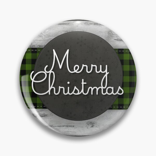Item preview, Rustic Birch Bark Green Buffalo Plaid Merry Christmas designed and sold by GlueGunEnergy.