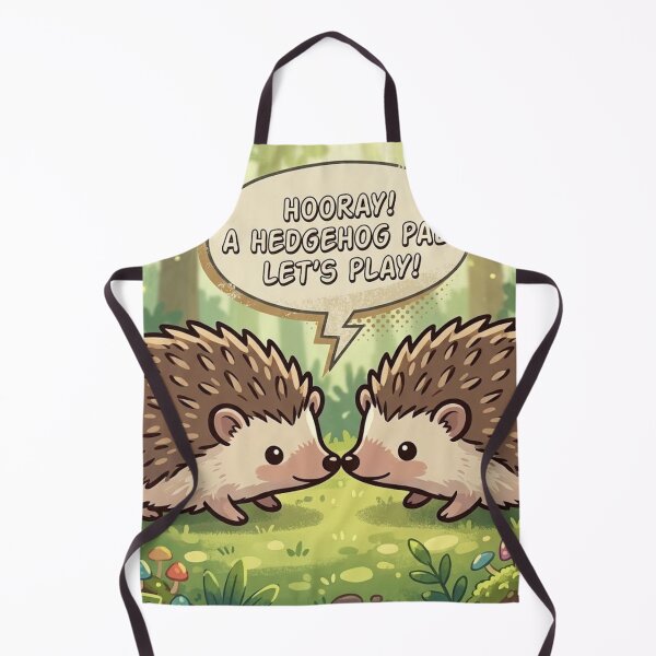 Item preview, "Hooray! A Hedgehog Pal!" Whimsical Forest Friends Art designed and sold by AirCrayons27.