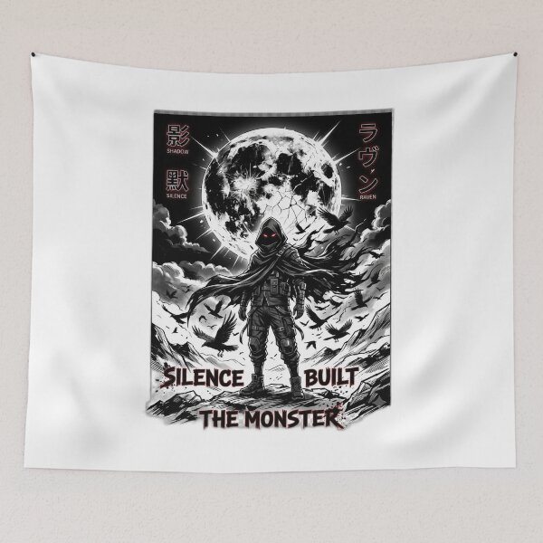 Item preview, Silence Built The Monster | Dark Anime Inspired Streetwear Design designed and sold by AD-NOVA!!!.