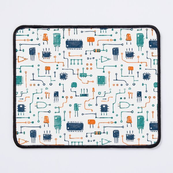 Item preview, Retro Circuit Board Electronic Components Pattern designed and sold by eignvalue.