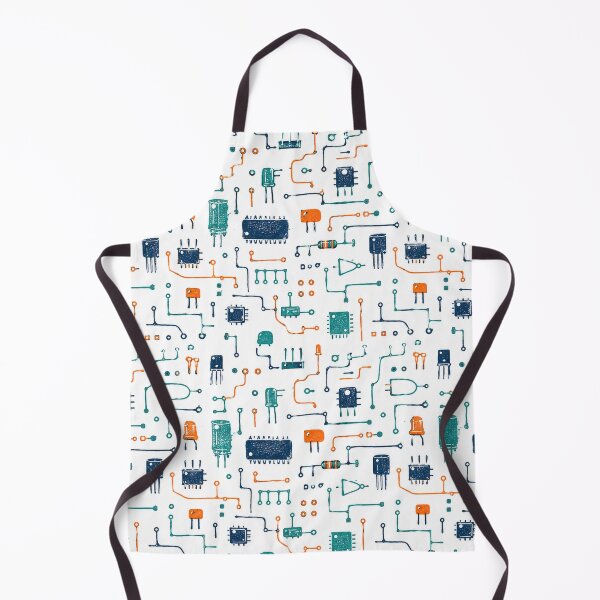 Item preview, Retro Circuit Board Electronic Components Pattern designed and sold by eignvalue.