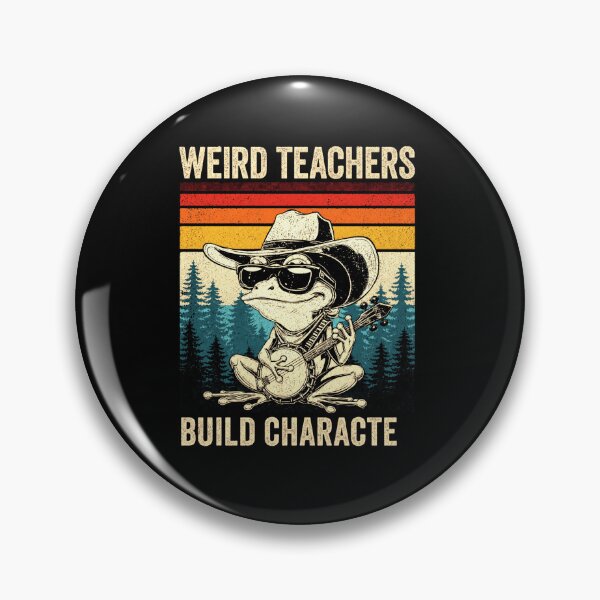 Item preview, Weird Teachers Build Character Funny Retro Frog Teacher GraphicWeird Teachers Build Character Funny Retro Frog Teacher Graphic designed and sold by MiALopezArt.