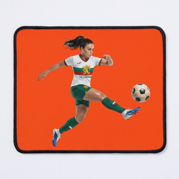 Item preview, Bulgarian Soccer Girl Kicking Football Sports Art designed and sold by Utopian-Magic.
