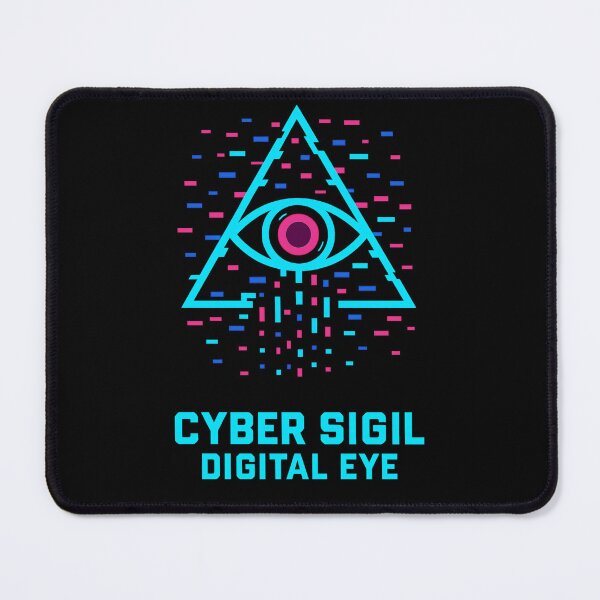 Item preview, Digital Cyber Sigil – Neon Glitch Eye Symbol designed and sold by JupiterGlitchEmpire.