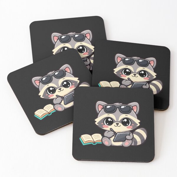 Artikelvorschau, Kawaii Waschbär Zeichentablett & Buch entworfen und verkauft von Tsugraf Designs.