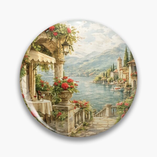Item preview, Roses of Italy – Vintage Lake Garden designed and sold by Blueberry-art23.