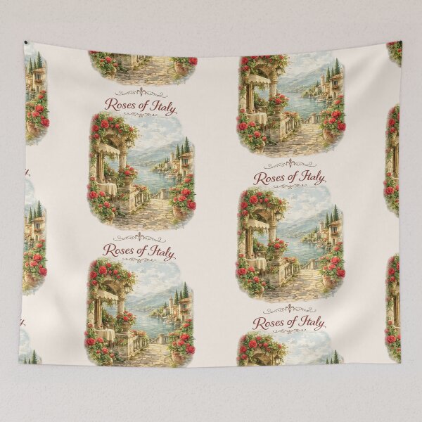 Item preview, Roses of Italy – Vintage Lake Garden designed and sold by Blueberry-art23.