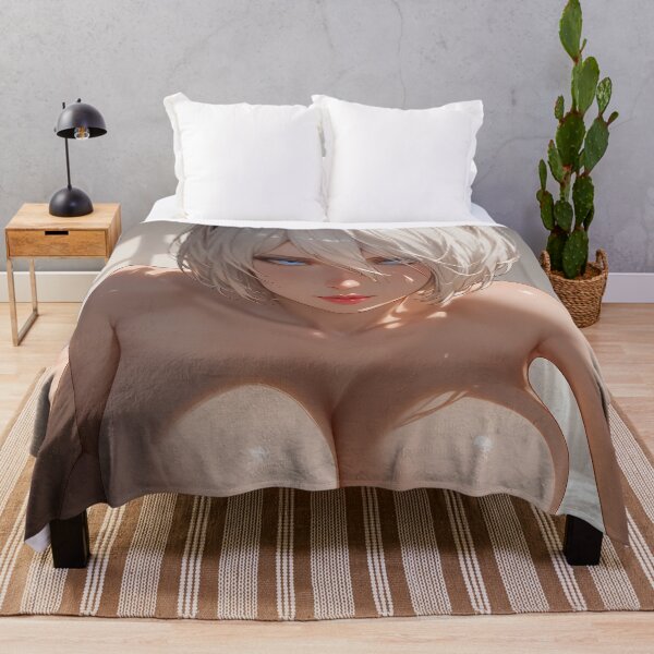 Item preview, YoRHa Girl 2B on bed designed and sold by HisAndHerShirts.