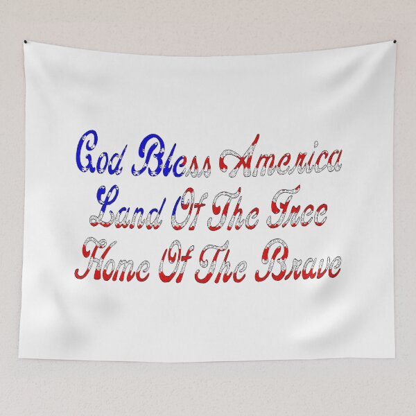 Item preview, God Bless America (Cursive): Puzzle People (Boy & Girl) designed and sold by SarahJosArt.