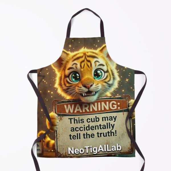 Item preview, NeoTig SparkFang Warning Sign — This Cub May Accidentally Tell The Truth designed and sold by NeoTigLuna.