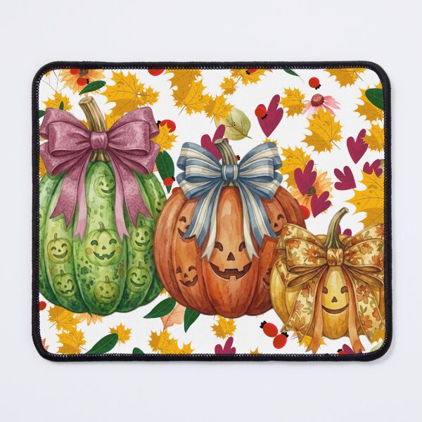 Item preview, Watercolor Vintage Halloween Jack O Lantern Pumpkins with Bows - Fall Autumn Foliage Graphic designed and sold by VibranPalette.