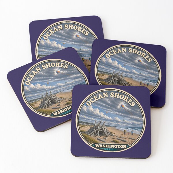 Item preview, Ocean Shores Washington Driftwood Fort Beach Badge Sticker designed and sold by Swanny's Custom T-shirt and Gift Designs.