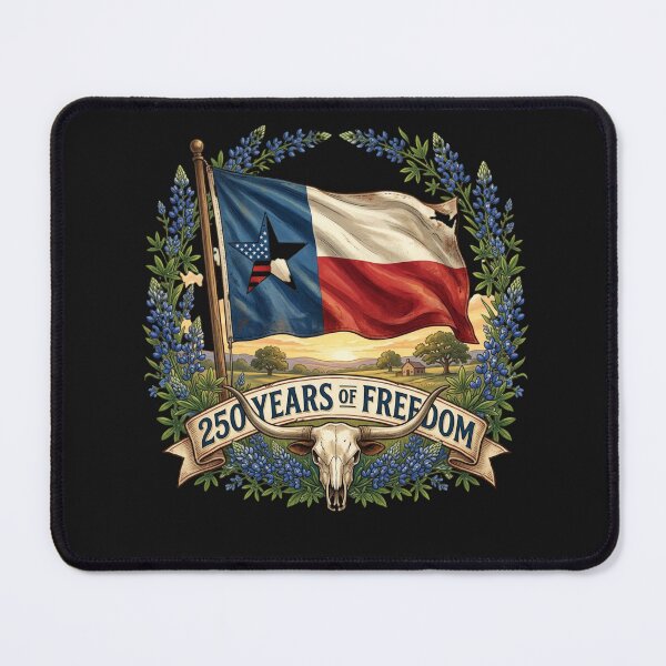 Item preview, Waving State Colors Steer Skull Countryside Art designed and sold by Tsugraf Designs.