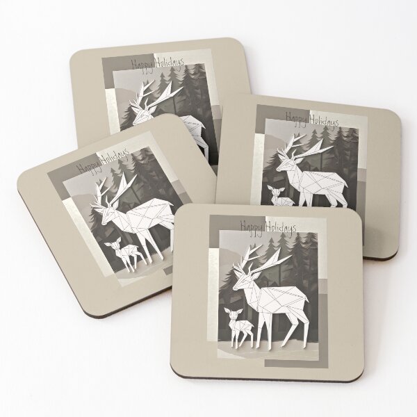 Item preview, Modern Minimal Origami Christmas Reindeer Family designed and sold by GlueGunEnergy.