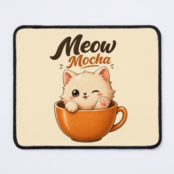 Item preview, Meow Mocha Cute Coffee Kitten designed and sold by olosra.