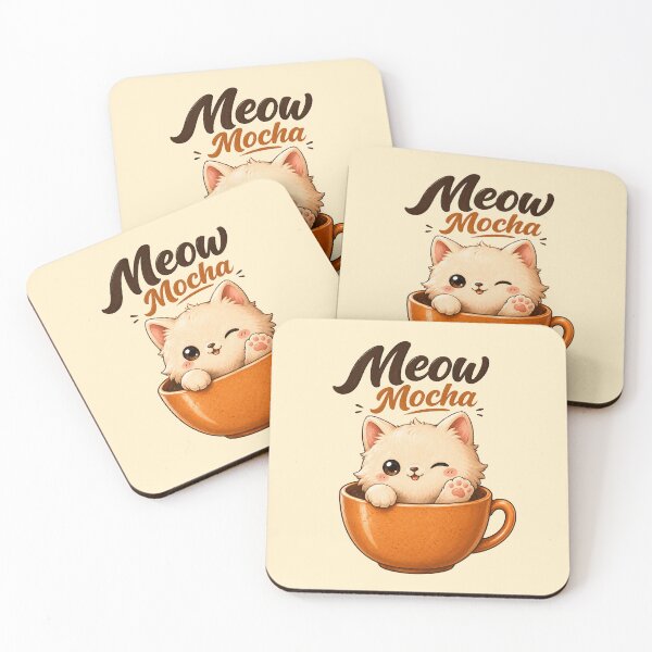 Item preview, Meow Mocha Cute Coffee Kitten designed and sold by olosra.