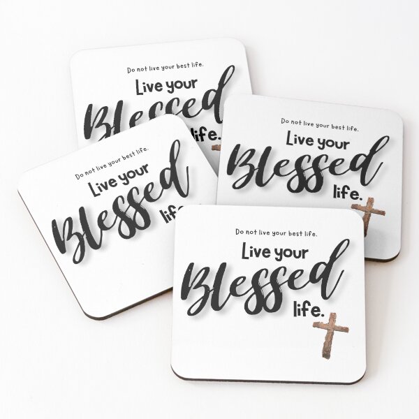 Item preview, Live your Blessed life -  black designed and sold by Cane & Abel Creations ..