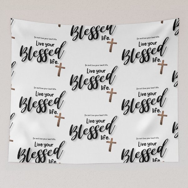 Item preview, Live your Blessed life -  black designed and sold by Cane & Abel Creations ..