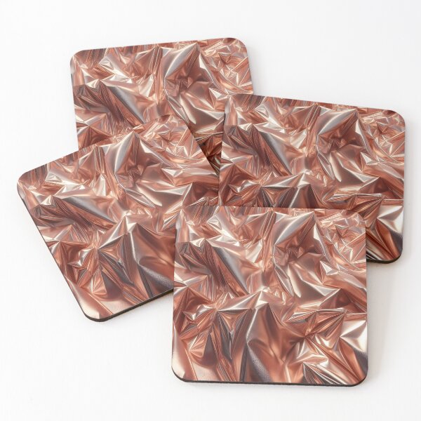 Item preview, Crumpled Rose Gold Foil Metallic Texture designed and sold by Sabyta.