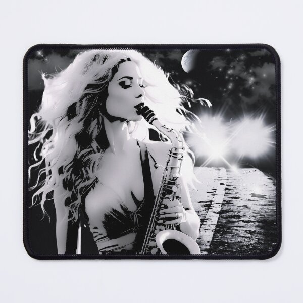 Item preview, Jazz Noir Saxophone Player Music Poster designed and sold by AXENT Designs.