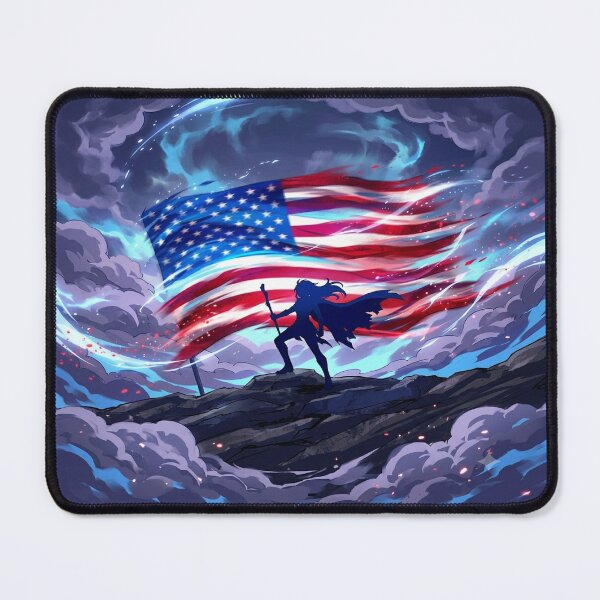 Item preview, Epic Anime Hero Energy Vortex Mouse Pad designed and sold by CozyHavenStudio.