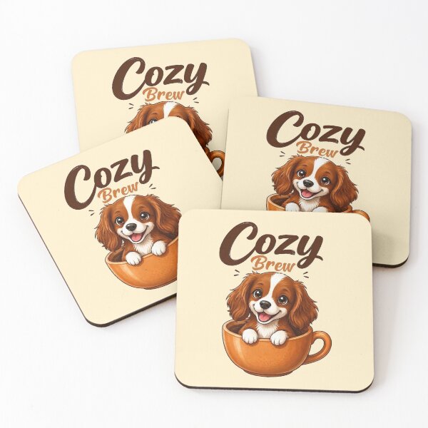 Item preview, Cozy Brew Cute Coffee Dog designed and sold by olosra.