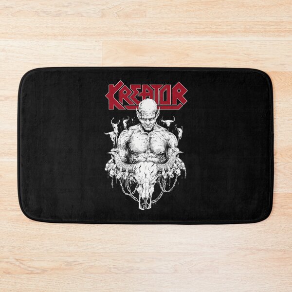 Item preview, Kreator Band Inspired Demon Holding Ram Skull designed and sold by MagicEagleStore.