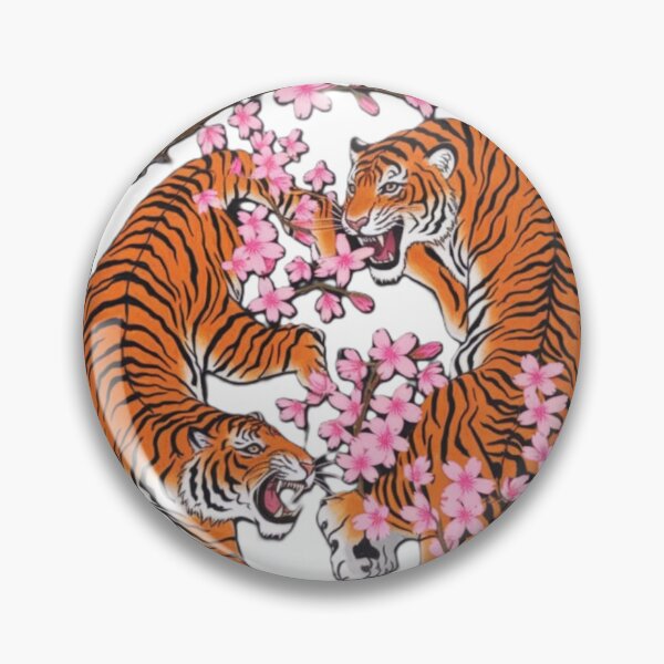 Item preview, Tigers and Cherry Blossoms designed and sold by Kirrindy Designs.